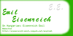 emil eisenreich business card